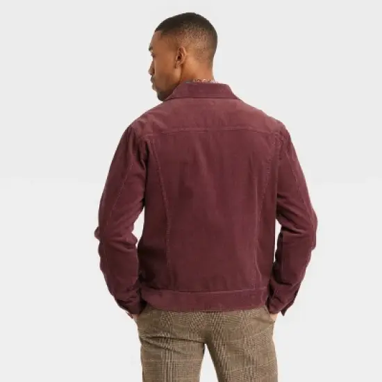 Houston White Adult Cord Jacket - Burgundy image {1}