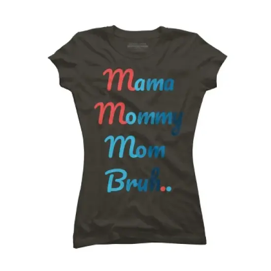 Junior's Design By Humans Mother's Day Mama Mommy Mom Bruh By prsfashion T-Shirt image {7}
