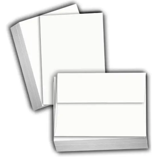 Hamilco Blank Index Cards Flat 5 1/2" x 8 1/2" Card Stock 65lb Cover White Cardstock Paper - 100 Pack with Envelopes image {7}