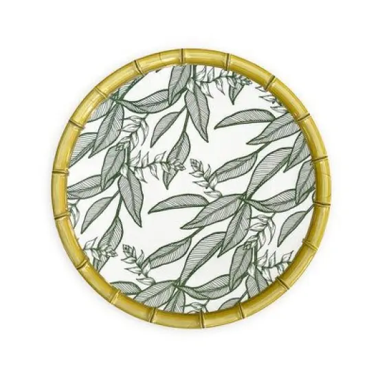 Zen Bamboo Leaf 11" Dinner Plate image {3}