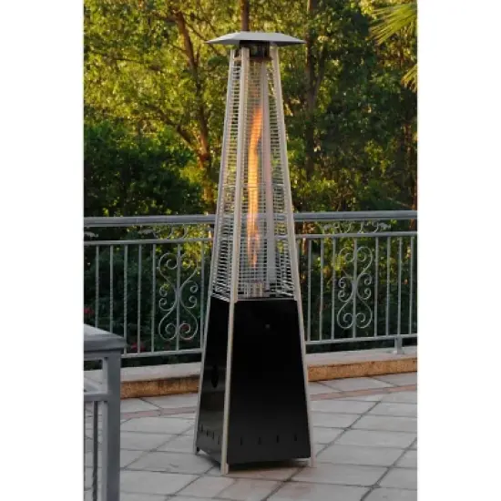 Heatmaxx 40000 BTU Propane Pyramid Spiral Flame Outdoor Patio Portable Heater Black image {1}