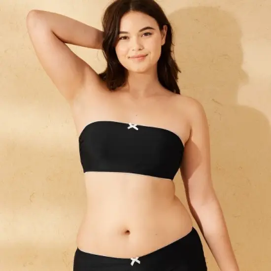 Women's Picot Bow Trim Bandeau Bikini Top - Wild Fable&trade; image {3}