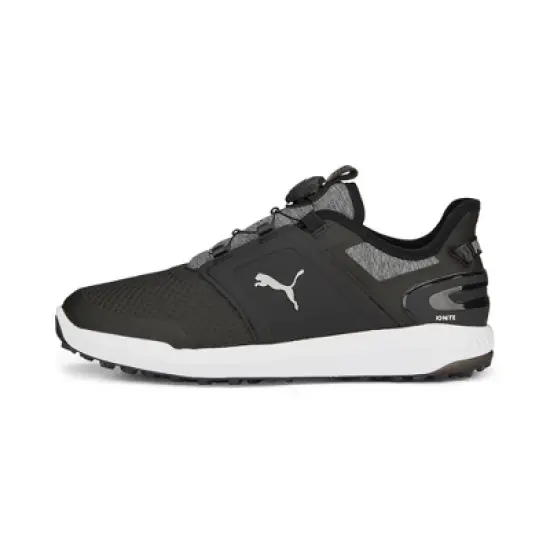 Puma Men's Ignite Elevate Disc Spikeless Golf Shoes - Black/Silver image {1}