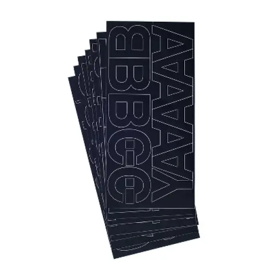 Westcott&reg; LetterCraft Permanent Vinyl Lettering, Helvetica, 2-Inch, Black, 116 Per Pack, 2 Packs image {3}