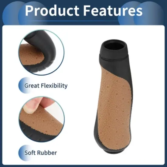 Unique Bargains Bike Handlebar Grips Covers 5.31" Brown 1 Pair image {3}