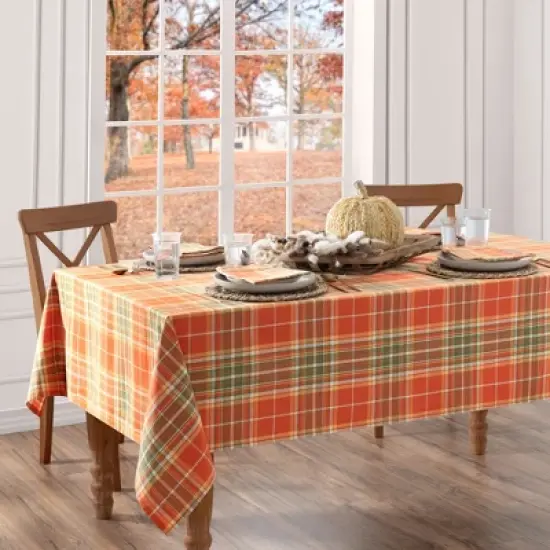 Elrene Hawley Plaid Harvest Cotton Tablecloth - Elrene Home Fashions image {3}