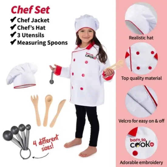 Bintiva Dress Up / Drama Play Helping At Home Trunk Set, Construction Worker-Chef-Gardener image {3}