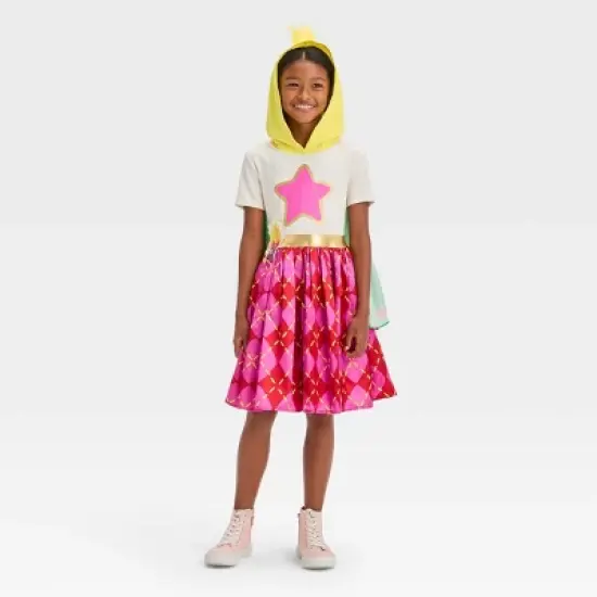 Girls' Trolls Viva Cosplay Dress - Off-White image {4}