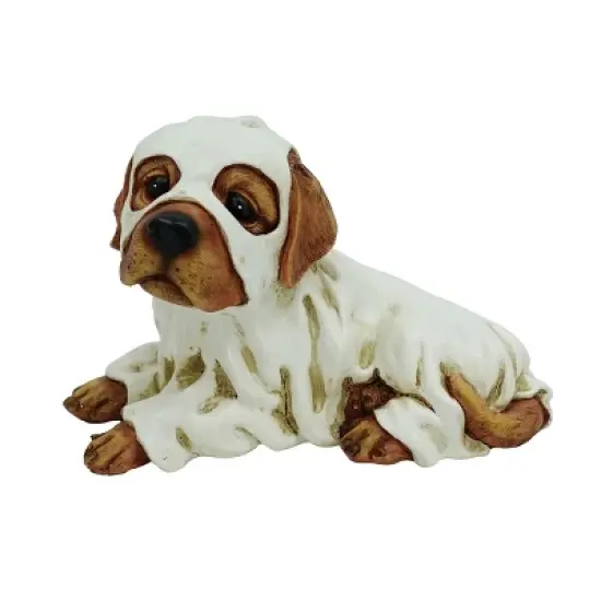 Transpac Resin Ghost Dressed Dog Figurine Halloween Tabletop Decor Indoor Gift Unique Fun Touch for Halloween image {1}