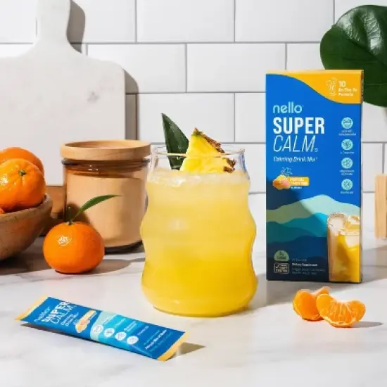 Nello Supercalm Calming Drink Mix Supplement Powder - Tropical Tangerine - 1.5oz/10ct image {1}