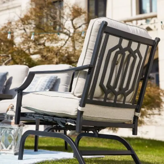 Patio Festival 4pc Steel Patio Conversation Set image {10}