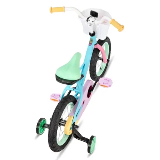 JOYSTAR Kids Bike for 2-7 Years, 12" 14" 16" Girls Toddler Bicycle with Training Wheels & Coaster Brake, Rainbow Bike, Macarons image {4}