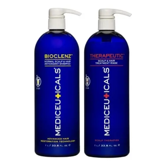 Mediceuticals Bioclenz Scalp & Hair Shampoo (33.8 oz) + Therapeutic Scalp & Hair Treatment Rinse (33.8 oz LITER DUO SET) image {4}