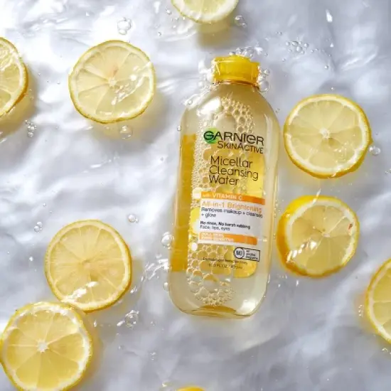 Garnier Brightening & Hydrating Micellar Water with Vitamin C Makeup Remover image {1}