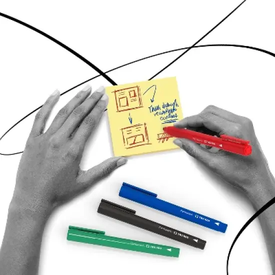 TRU RED Pen Permanent Markers Fine Tip Green Dozen TR54542 image {7}