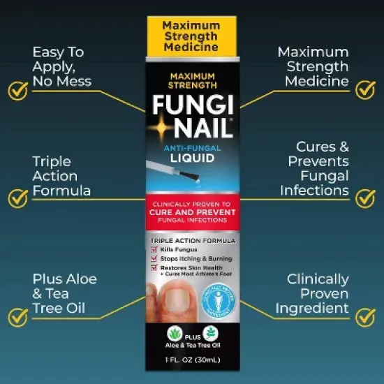 Fungi Nail Anti-Fungal Liquid Solution and Brush - 1 fl oz image {2}