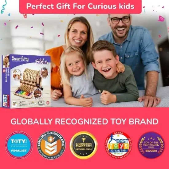 Smartivity Music Machine STEM Toy: Creative Engineering Set for Kids, Includes 237 MDF Pieces for Fine Motor Skills image {6}