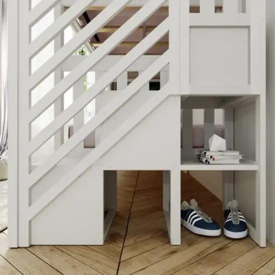 Max & Lily Twin over Twin Staircase Bunk Bed image {3}