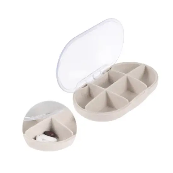 Unique Bargains 6 Compartment Single Layer Pill Case 1 Pc image {2}