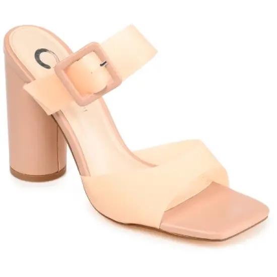 Journee Collection Womens Luca Tru Comfort Foam Open Square Toe Block Heel Sandals image {12}