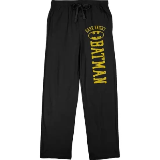 Batman Dark Knight Logo Men's Black Sleep Pajama Pants image {2}