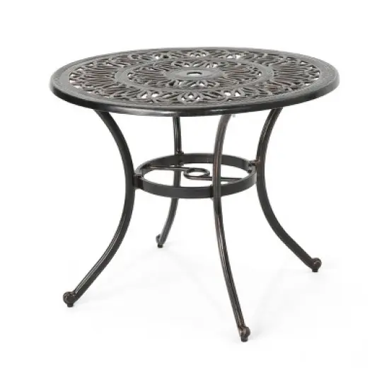 Coolbibila-Round Cast Aluminum Dining Table, Dining Table Outdoor, Dining Table Modern image {5}