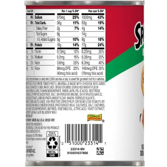 SpaghettiOs Canned Pasta with Meatballs - 15.6oz image {10}