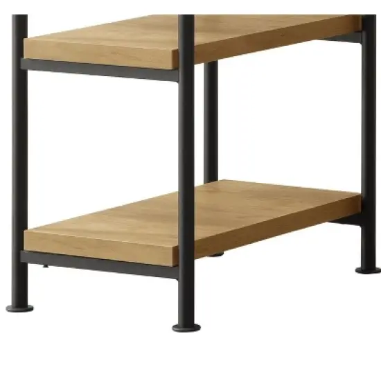 NicBex Open Design Gaming Desk Modern Home Office Desks with 4 Storage Shelves for Office, Study image {3}