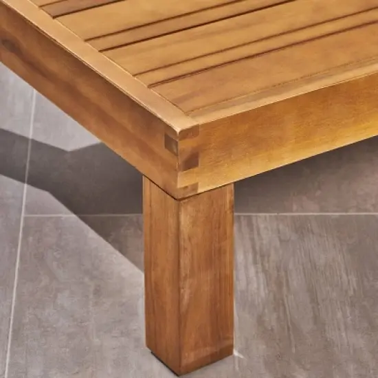 Cambridge 5pc Acacia Wood Sofa Set Teak/Dark Teal- Christopher Knight Home image {5}