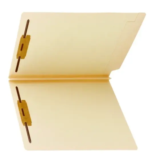 Smead End Tab Fastener File Folder, Shelf-Master  Reinforced Straight-Cut Tab, 2 Fasteners, Letter Size, Manila, 50 per Box (34276) image {12}