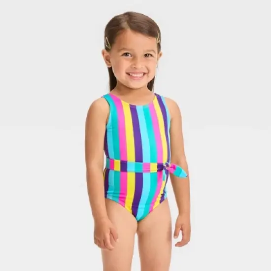 Toddler Girls' Striped Belted One Piece Swimsuit - Cat & Jack&trade; image {3}