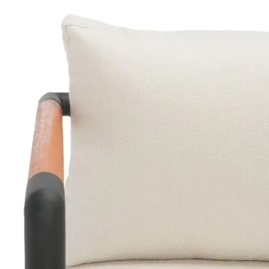 Tommy Eucalyptus and Iron 2 Seater Sofa - Indoor/Outdoor - CPT1030 - Black/White - Safavieh Couture image {10}