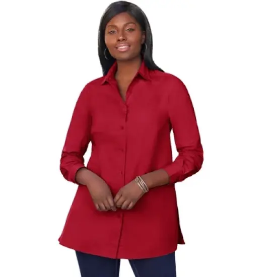 Jessica London Women&rsquo;s Plus Size Poplin Tunic image {12}
