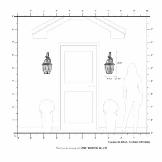 Livex Lighting Monterey 2 - Light Wall Light in  Black image {1}