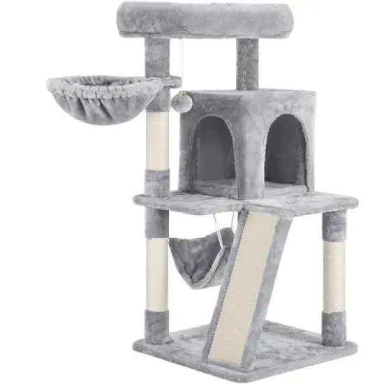 Yaheetech 40" Medium Plush Cat Tower with Condo image {8}