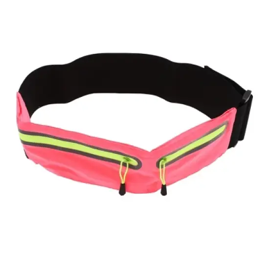 Unique Bargains Reflective Double Pocket Running Waist Pack 1 Pc image {5}