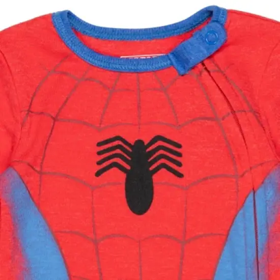 Marvel Avengers Hulk Captain America Spider-Man Baby 3 Pack Zip Up Sleep N' Play Coveralls Newborn to Infant  image {4}