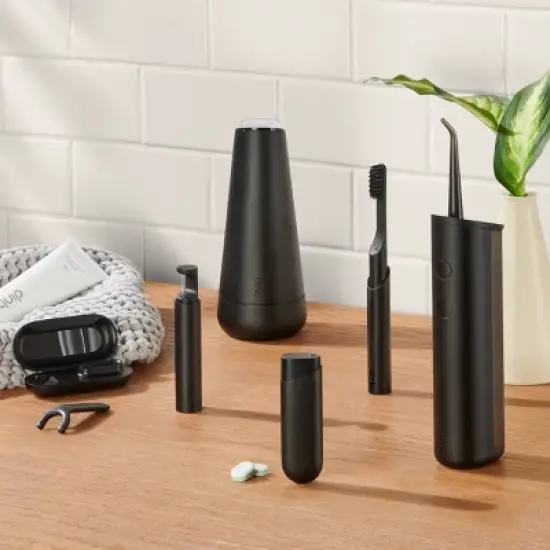 quip Rechargeable Cordless Water Flosser - Metal | 2 Modes + 360&ordm; Tip image {6}