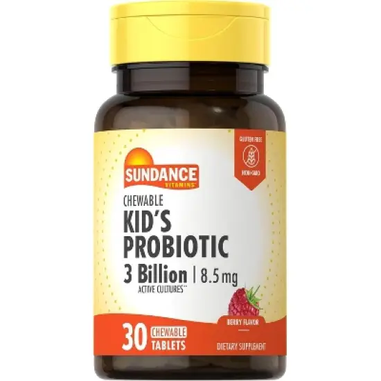 Sundance Vitamins Kid's Probiotic Chewable Tablets Natural Berry Flavor 30 Count image {7}