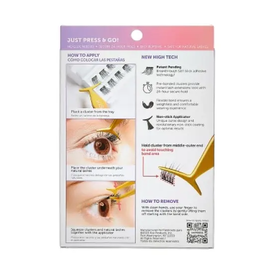 KISS Products imPRESS Press-On Falsies Eyelash Clusters Kit - Natural & Wispy - 31ct image {7}