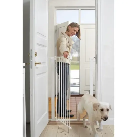 Scandinavian Pet Design Xtra Tall 31" Pressure Mounted Animal Safety Gate, White (2 Pack) image {2}
