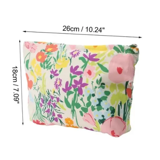 Unique Bargains Women Portable Printed Clutch Makeup Bag Assorted Color 1 Pc image {2}