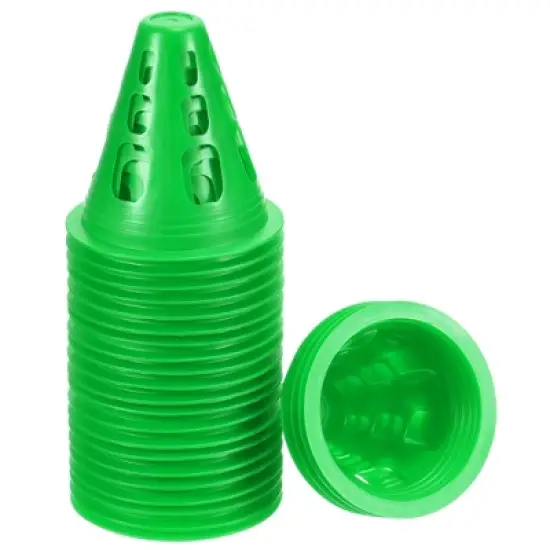 Unique Bargains Football Roller Skating Sports Training Flat Bottom Agility Cones 120 Pcs image {5}