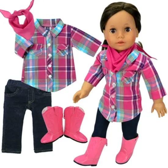Sophia&rsquo;s Doll Blouse, Jeggings, Bandana, and Boots for 18" Dolls image {2}