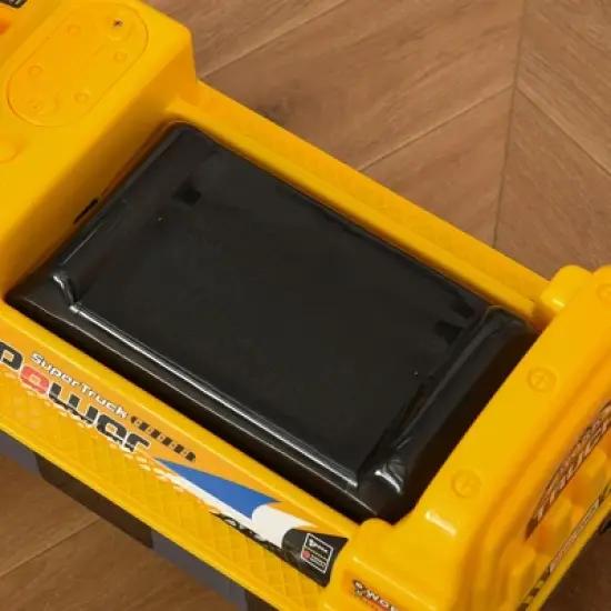 Qaba No Power Construction Ride On Toy Construction Truck, Multi-functional Excavator Digger with Workable Digging Bucket, Yellow image {4}