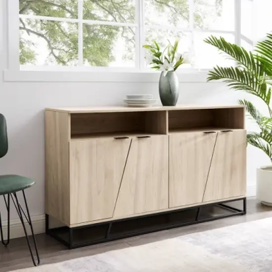 58" 4 Door Contemporary Storage Console Sideboard - Saracina Home image {9}