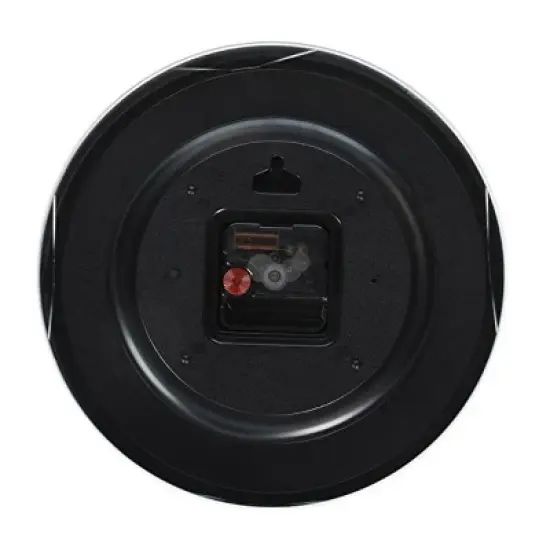 Bulova Clocks C4844 Winston Decorative Aluminum 9 Inch Diameter Quartz Wall Clock with Quiet Sweep, Silver Tone Metal Face, Blue Hands image {1}