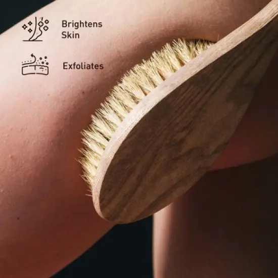 Pursonic Bath Body Brush With Lotus Wooden Handle image {2}