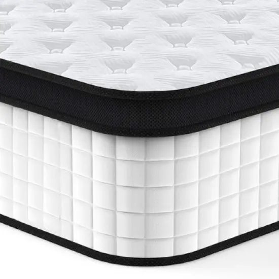Twin Size 12 Inch 7-Zoned Cool Memory Foam Individual Pocket Spring Hybrid Mattress image {1}
