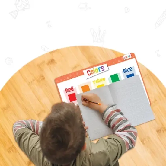 merka Kids Toddler Silicone Placemat for Dining Table - Alphabet Letters, Numbers, Shapes and Colors Set of 4 image {2}